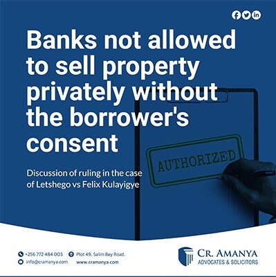 Banks not allowed to sell property privately without the borrower’s consent