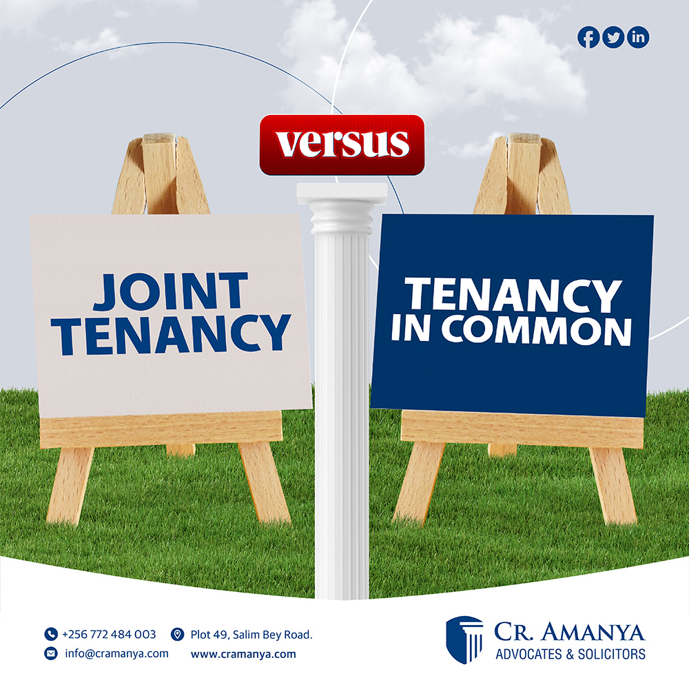 Co- owners of land; Joint Tenancy versus Tenancy in Common
